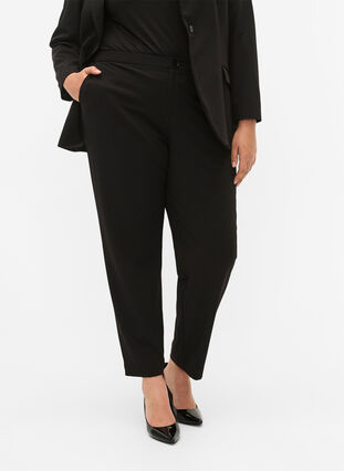 Pantalon classique avec poches, Black, Model image number 2