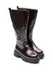 Botte haute avec un aspect l&eacute;g&egrave;rement craquel&eacute;, Marron, Packshot image number 1