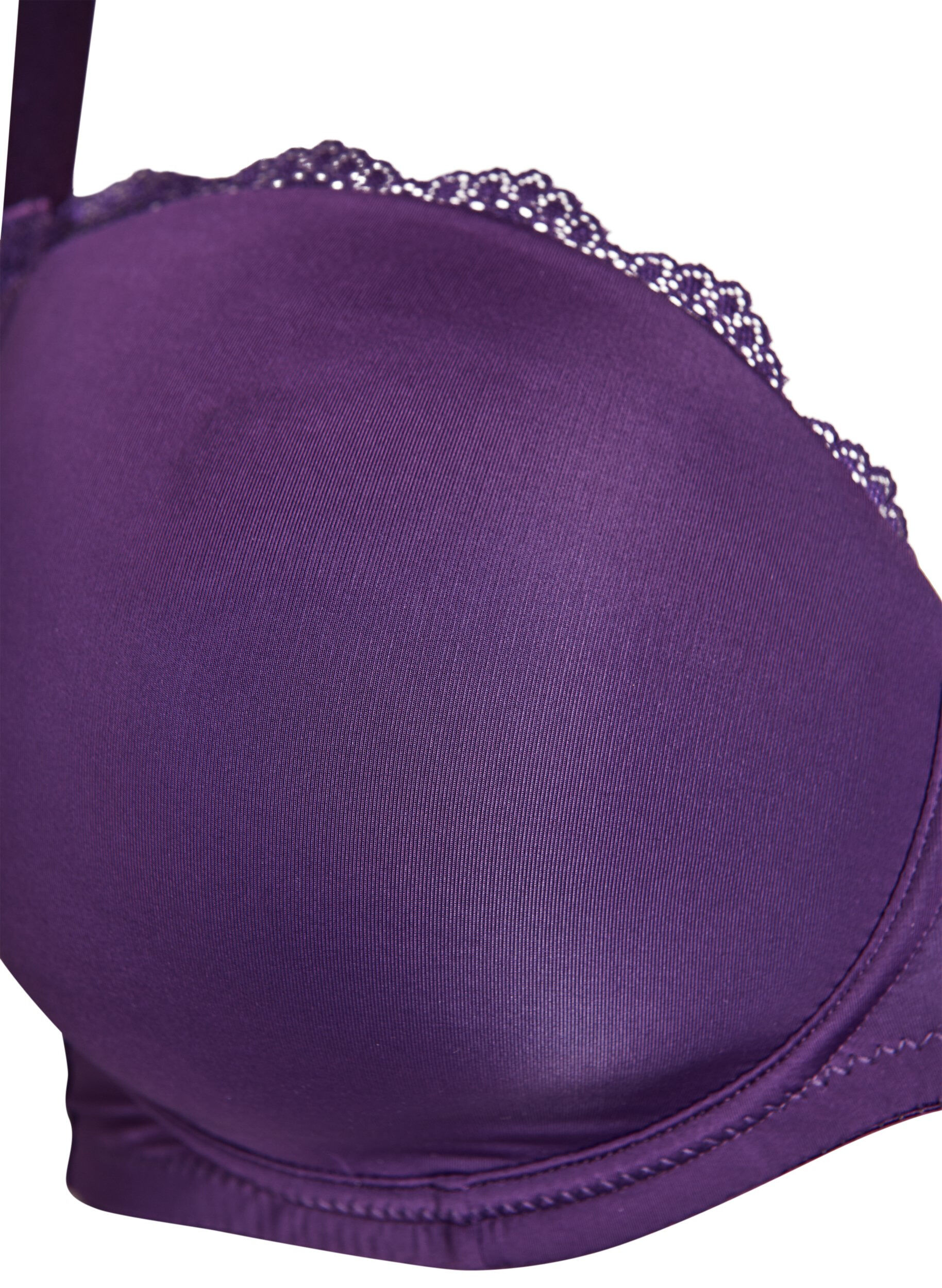 Zizzi Soutien-gorge moul&eacute; avec armatures et d&eacute;tails en dentelle, Violet, Packshot image number 2