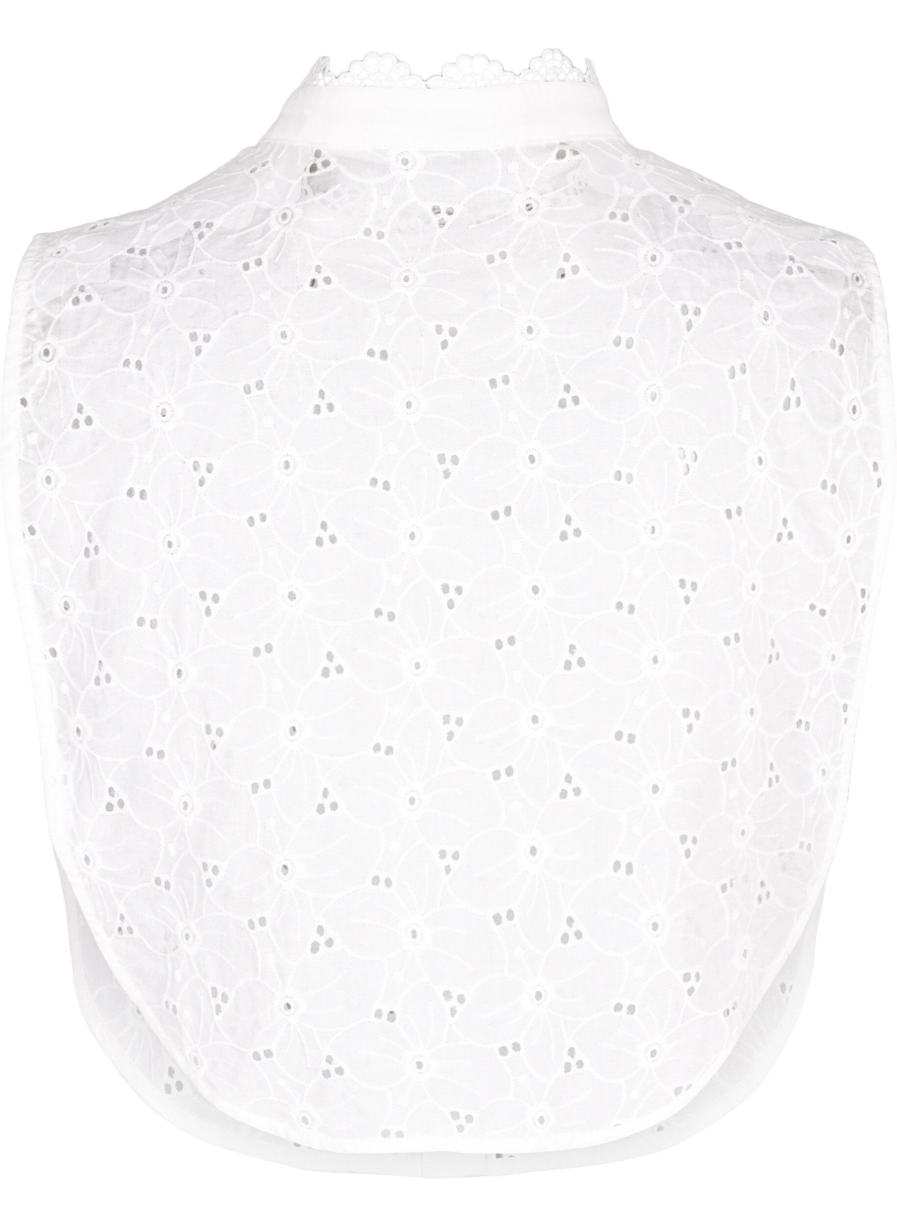 Zizzi Col en broderie anglaise, Bright White, Packshot image number 1