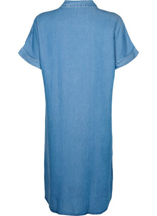 Robes à manches courtes en lyocell (TENCEL™), Medium Blue Denim, Packshot image number 1