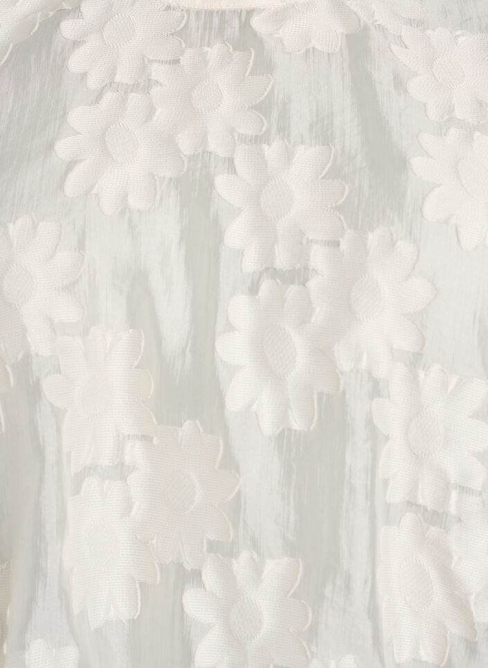 Top sans manches en jacquard &agrave; texture florale, Vanille, Packshot image number 2