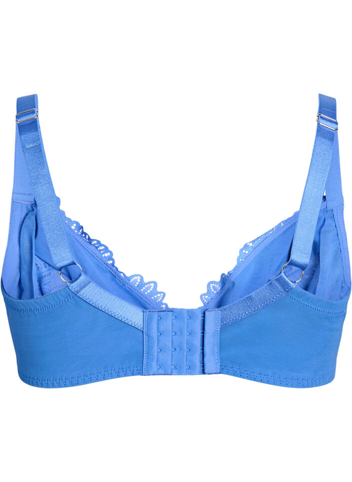 Soutien-gorge corbeille en dentelle avec armatures, Bleu, Packshot image number 1