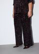 Pantalon &agrave; coupe ample avec sequins, Marron, Model image number 2