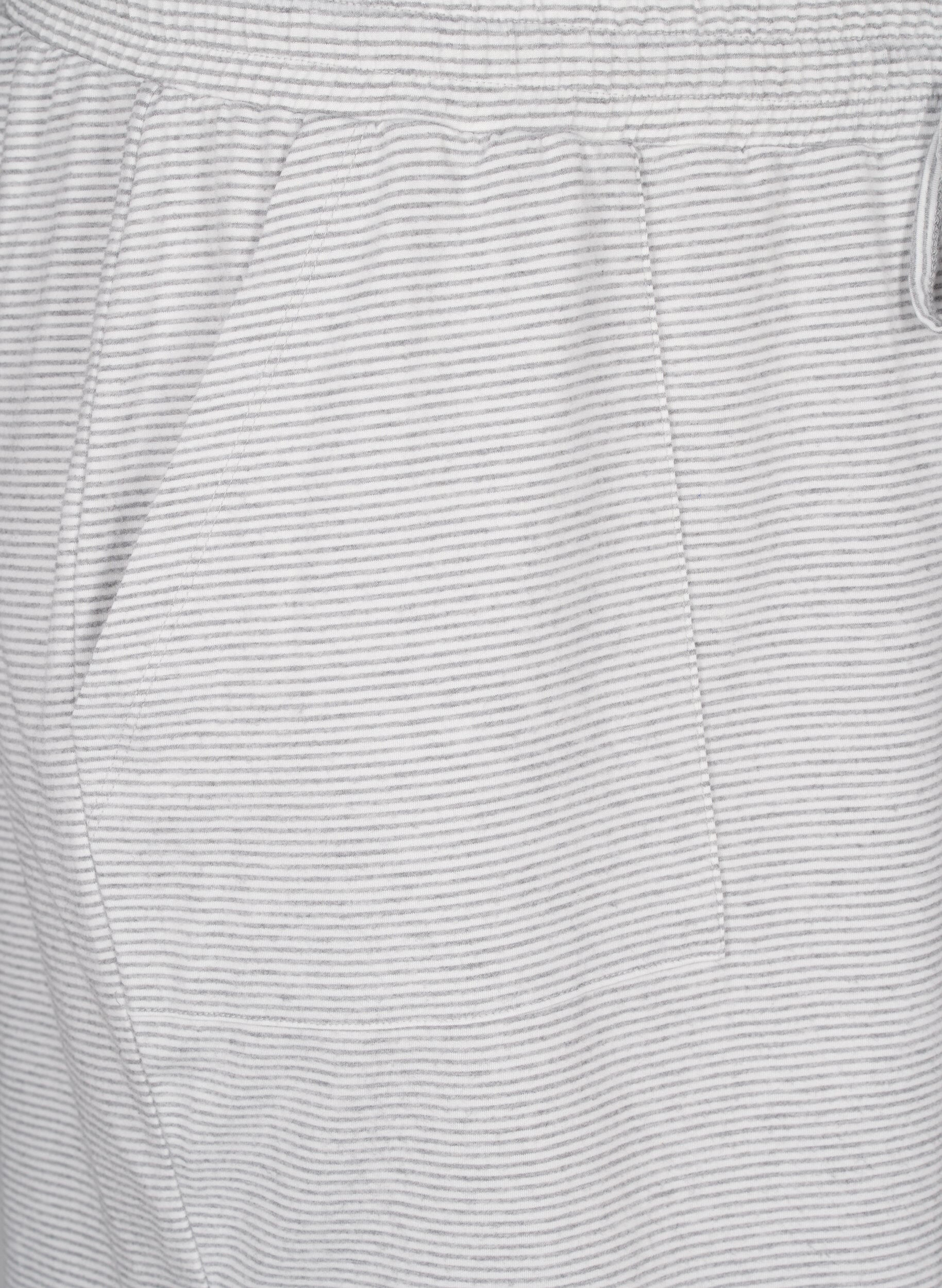 Zizzi Short de pyjama taille haute &agrave; rayures, LGM Stripe, Packshot image number 2