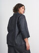 Chemise en jean avec fil paillet&eacute; et manches 3/4, Gris anthracite, Model image number 2