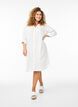Chemise longue en lin et viscose, Blanc, Model image number 1
