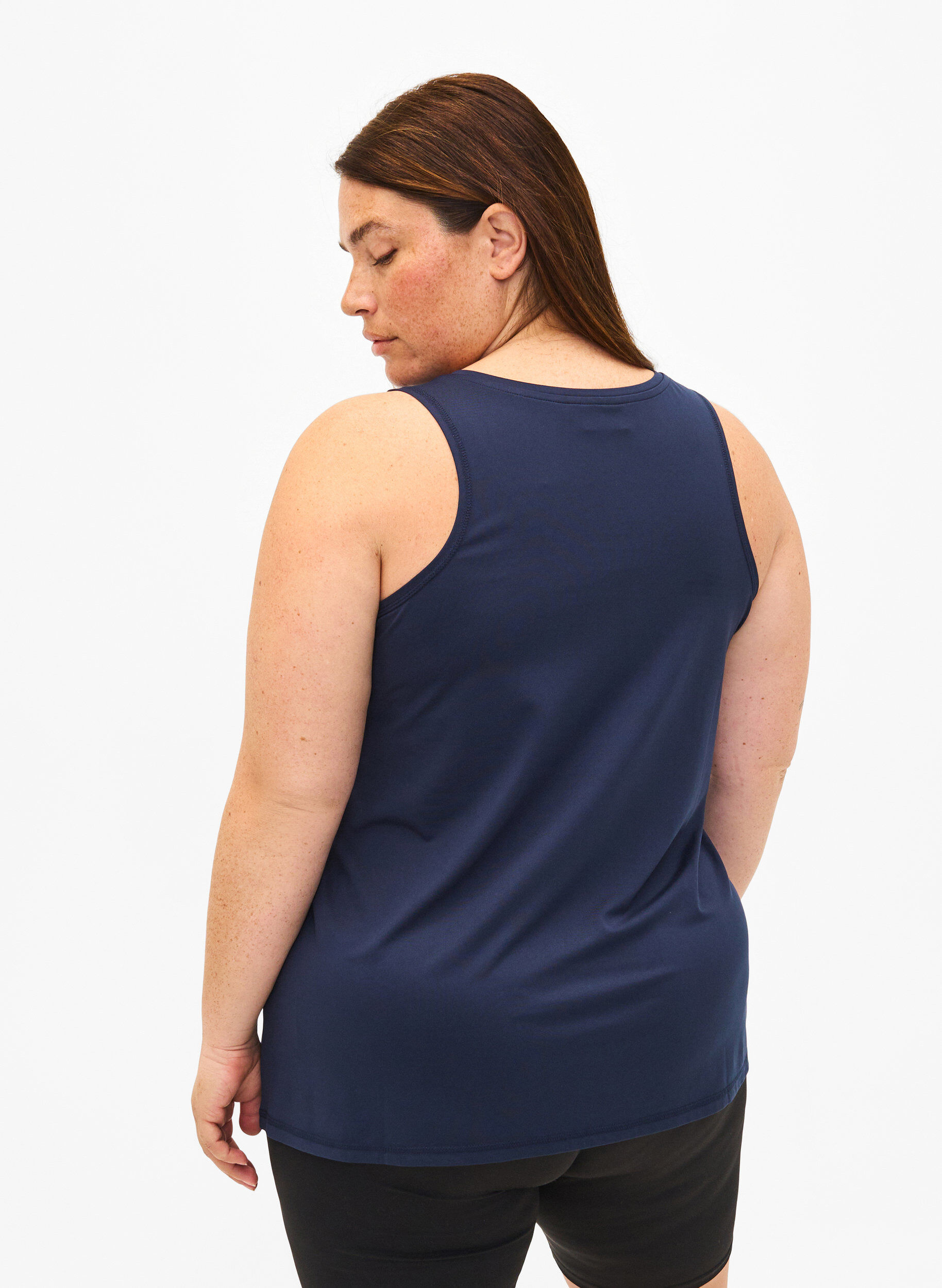 Zizzi T-shirt de sport &agrave; col rond, Night Sky, Model image number 1