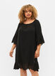 Robe en coton avec broderie anglaise, Black, Model image number 0