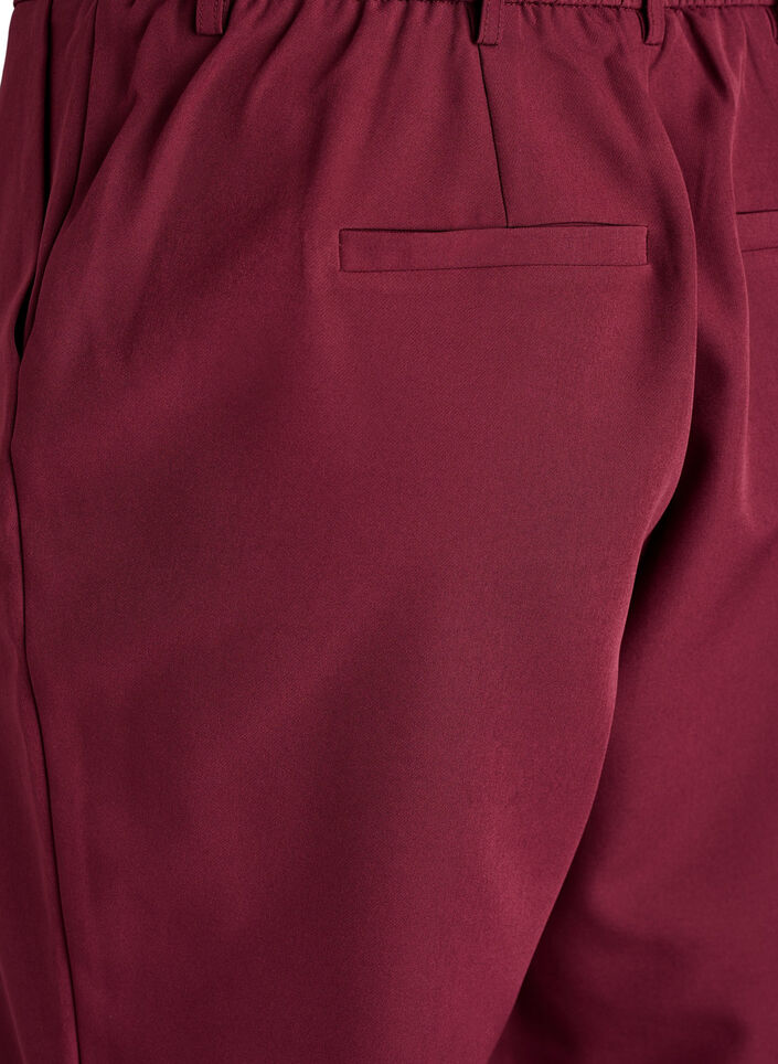 Pantalon avec poches et jambes droites, Bordeaux, Packshot image number 3
