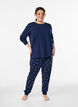 Haut de pyjama &agrave; manches longues en jersey de coton doux, Bleu, Model image number 1