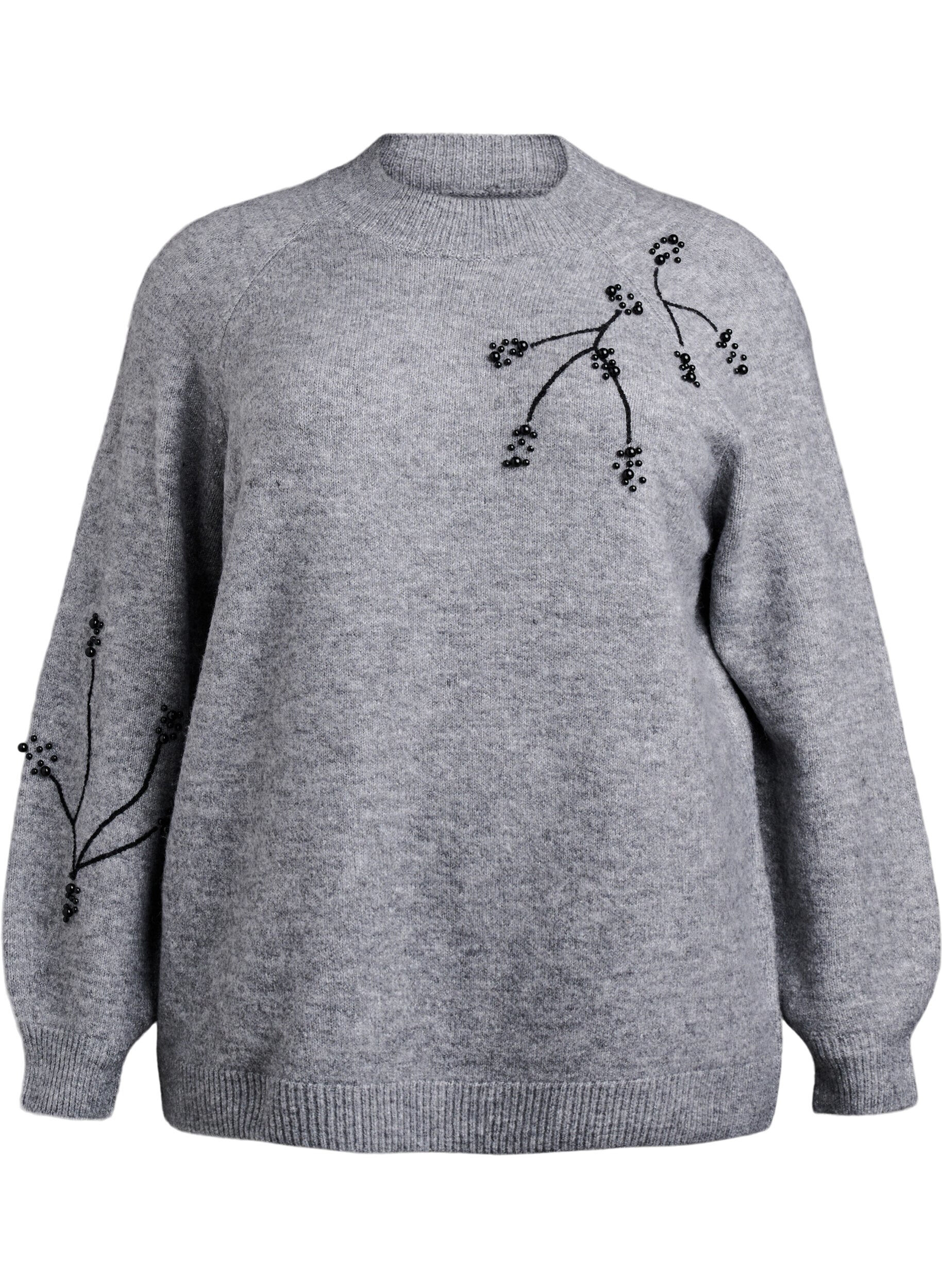 Pull brod&eacute; de perles