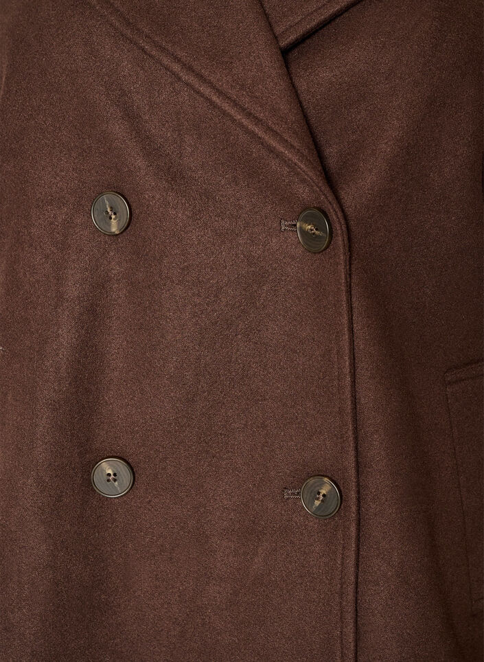 Manteau court avec fermeture &agrave; double-boutonnage, Marron, Packshot image number 2
