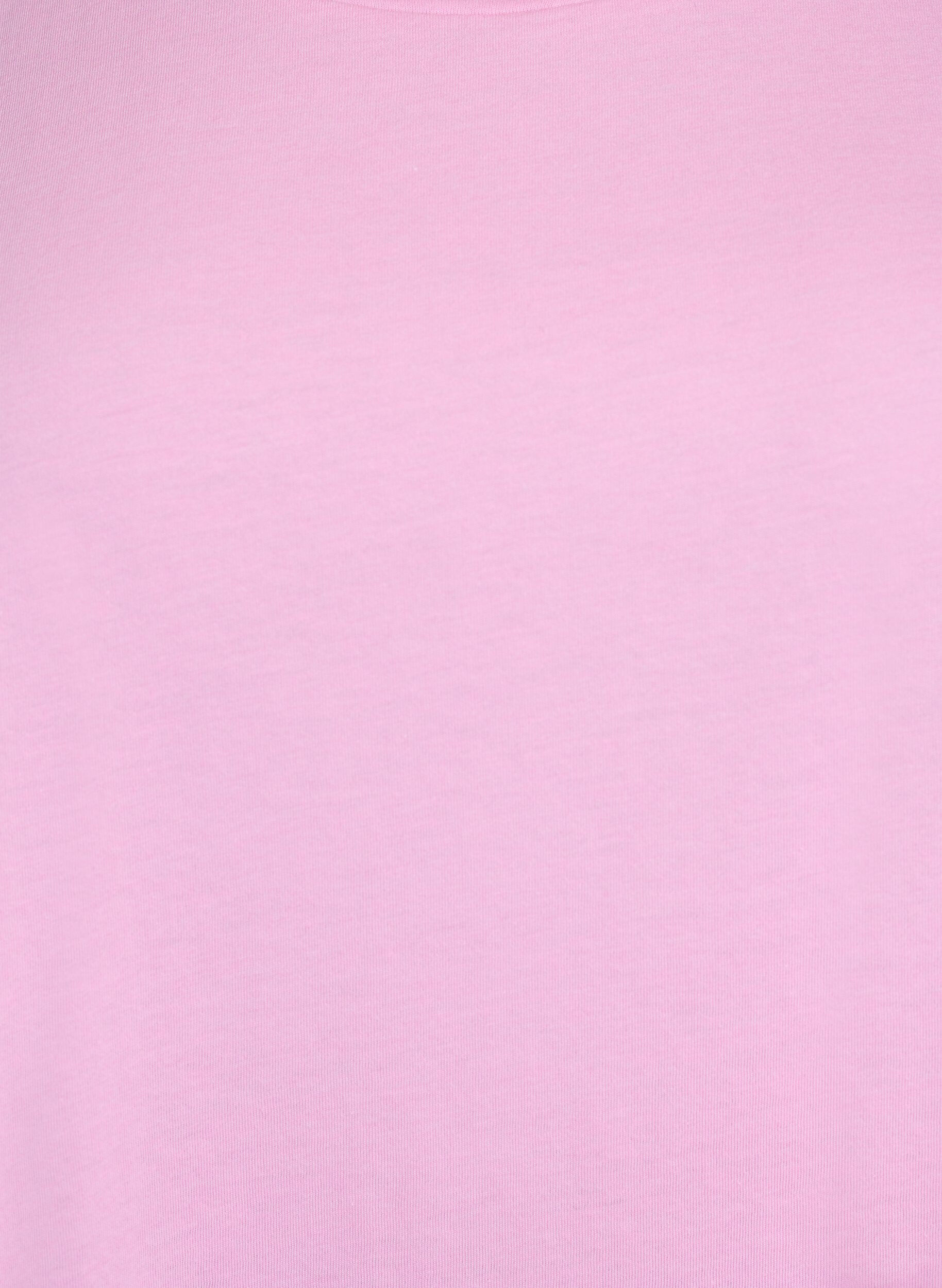 ZizziT-shirt &agrave; manches courtes en coton m&eacute;lang&eacute;, Rose, Packshot image number 2