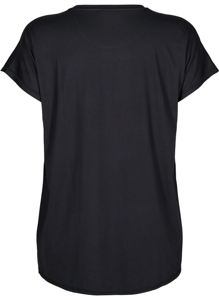 T-shirt long de sport, Noir, Packshot image number 1