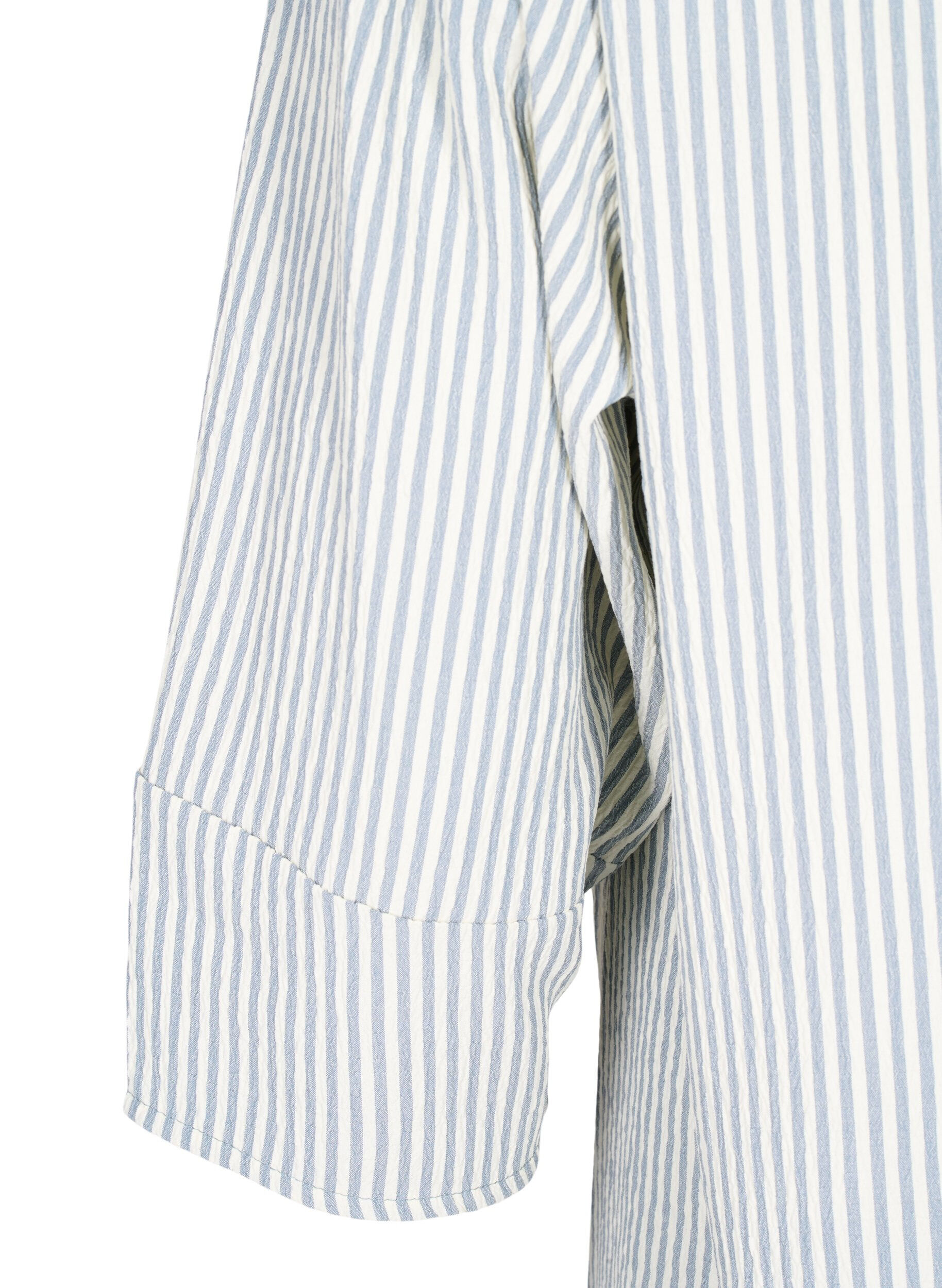Zizzi Robe ray&eacute;e &agrave; manches 3/4, Blue Stripe, Packshot image number 3