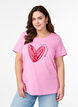 T-shirt en coton avec motif, Begonia P. w. Heart, Model image number 0