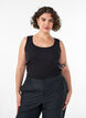 Haut ajust&eacute; avec motif, Noir, Model image number 0