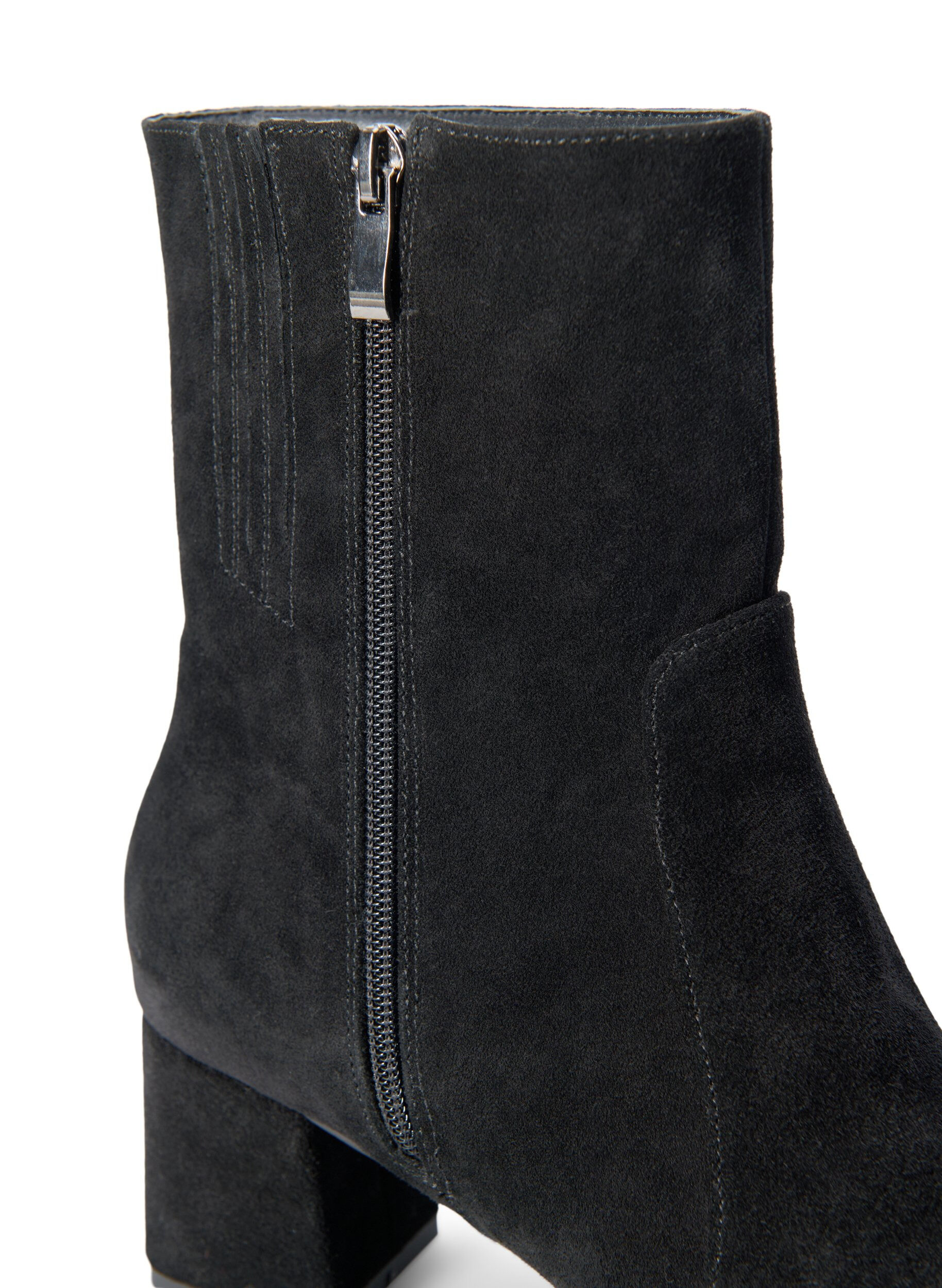 Zizzi Large &ndash; Bottes en daim &agrave; talon, Black, Packshot image number 4