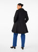 Manteau en laine coupe A avec poches, Noir, Model image number 2