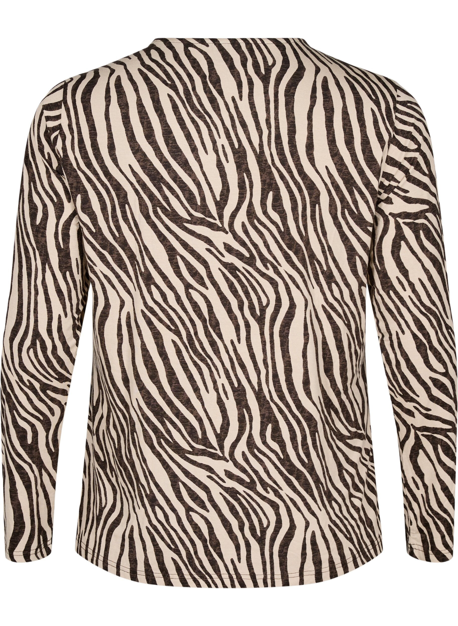 Zizzi Blouse &agrave; manches longues, Marron, Packshot image number 1