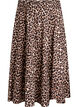 Jupe midi coupe &eacute;vas&eacute;e &agrave; imprim&eacute; l&eacute;opard, Marron, Packshot image number 0