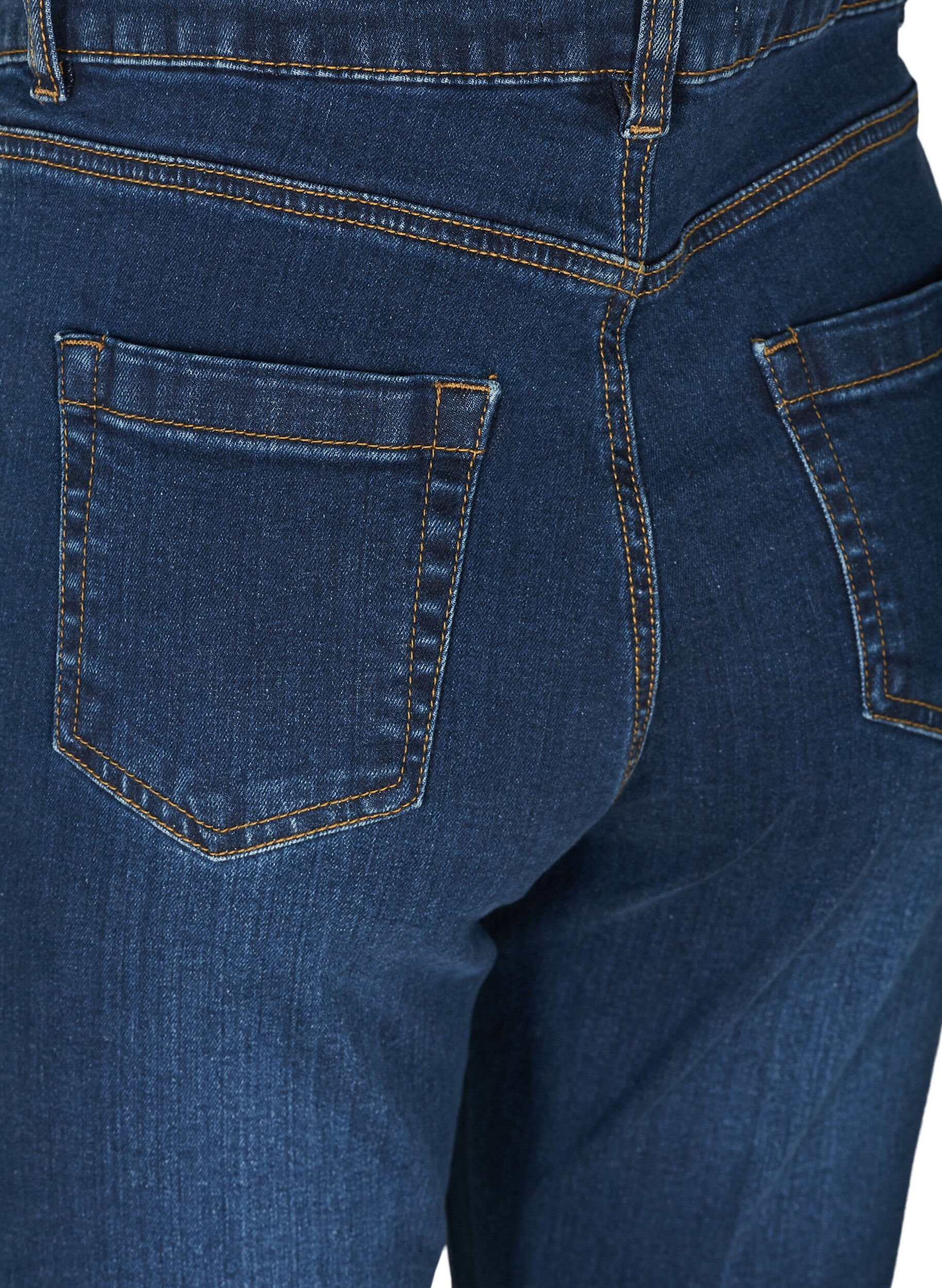 Zizzi Jeans bootcut Ellen &agrave; taille haute, Bleu, Packshot image number 3