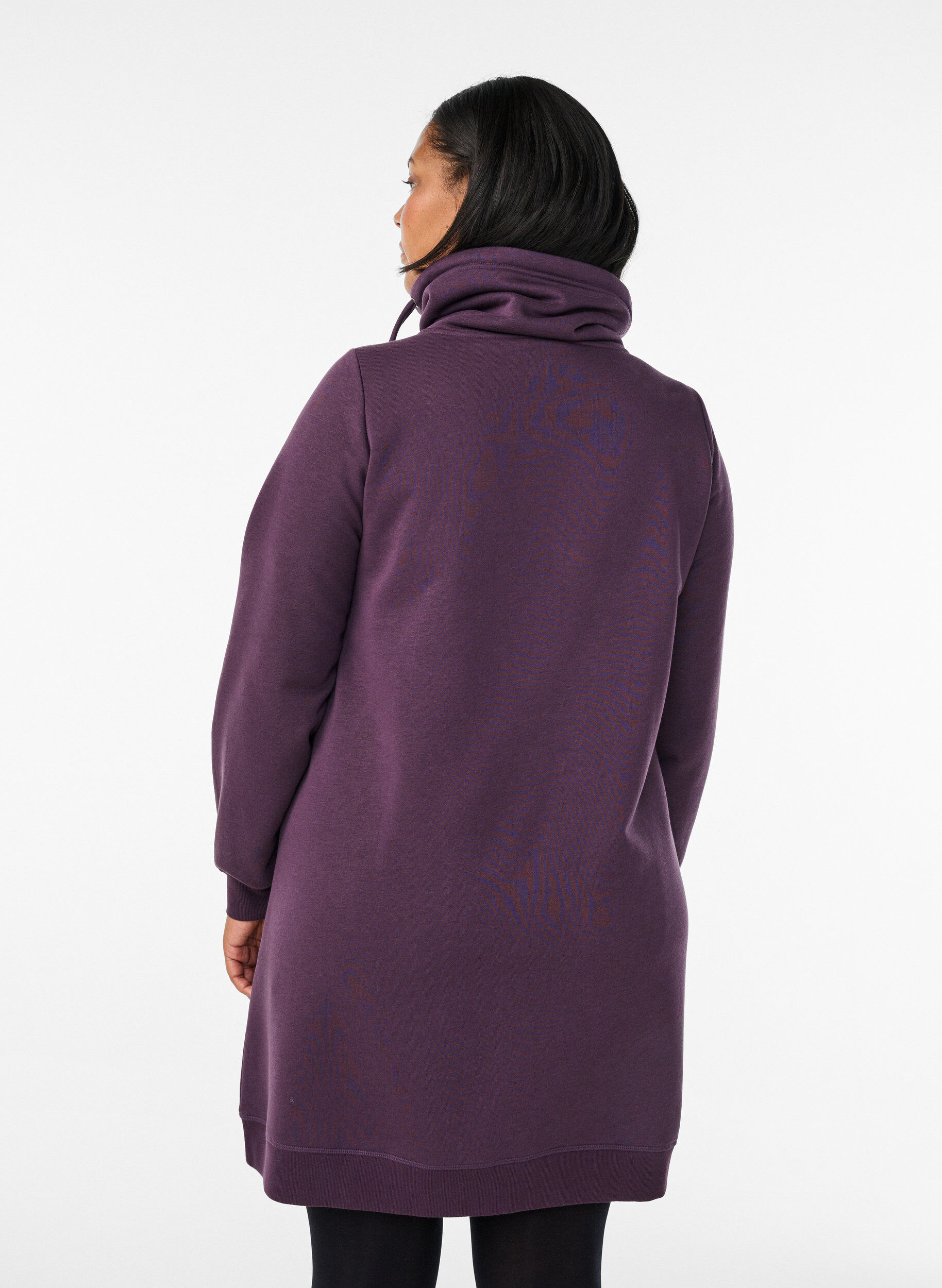 ZizziRobe sweat-shirt courte &agrave; col montant et poches, Violet, Model image number 2