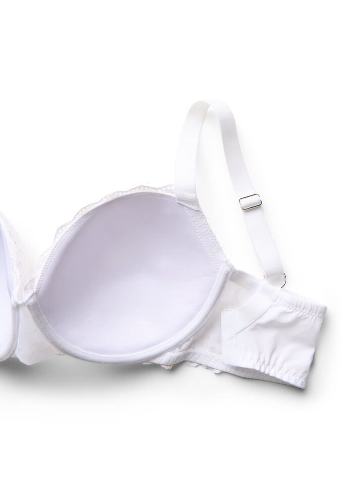 Soutien-gorge moul&eacute; avec broderie anglaise, Blanc, Packshot image number 3