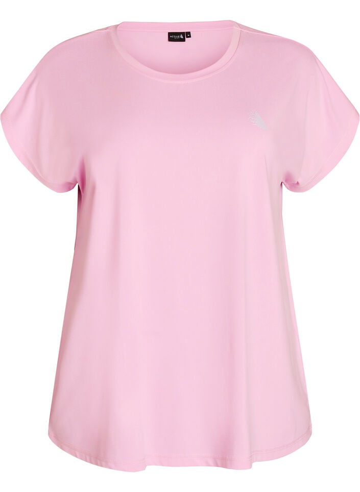 T-shirt de sport couleur unie, Rose, Packshot image number 0
