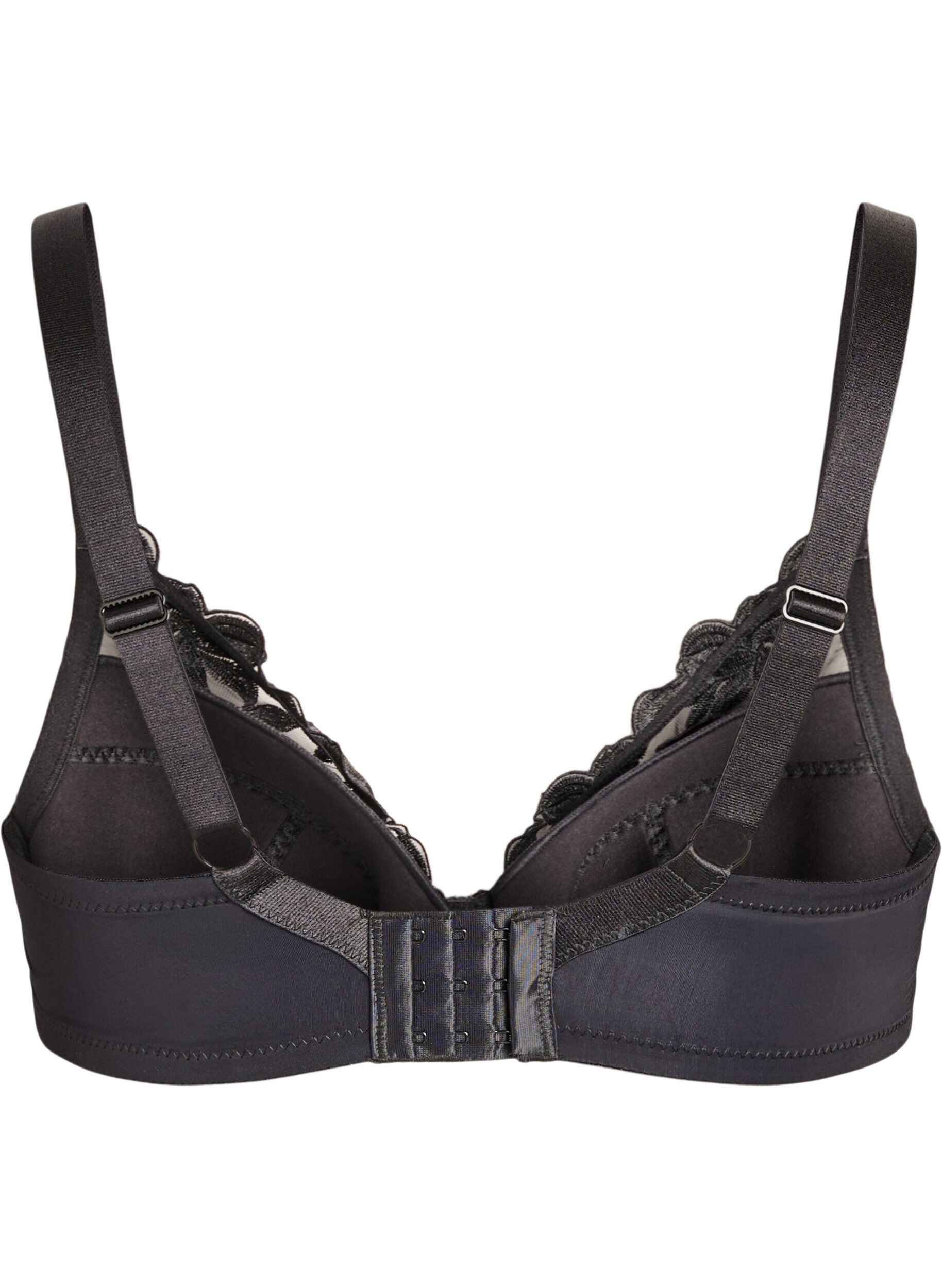 Zizzi Soutien-gorge rembourr&eacute; &agrave; armatures avec broderie, Noir, Packshot image number 1