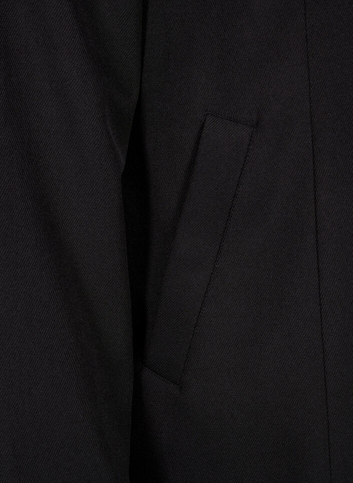 Veste de printemps avec patte de boutonnage cachée, Black, Packshot image number 3