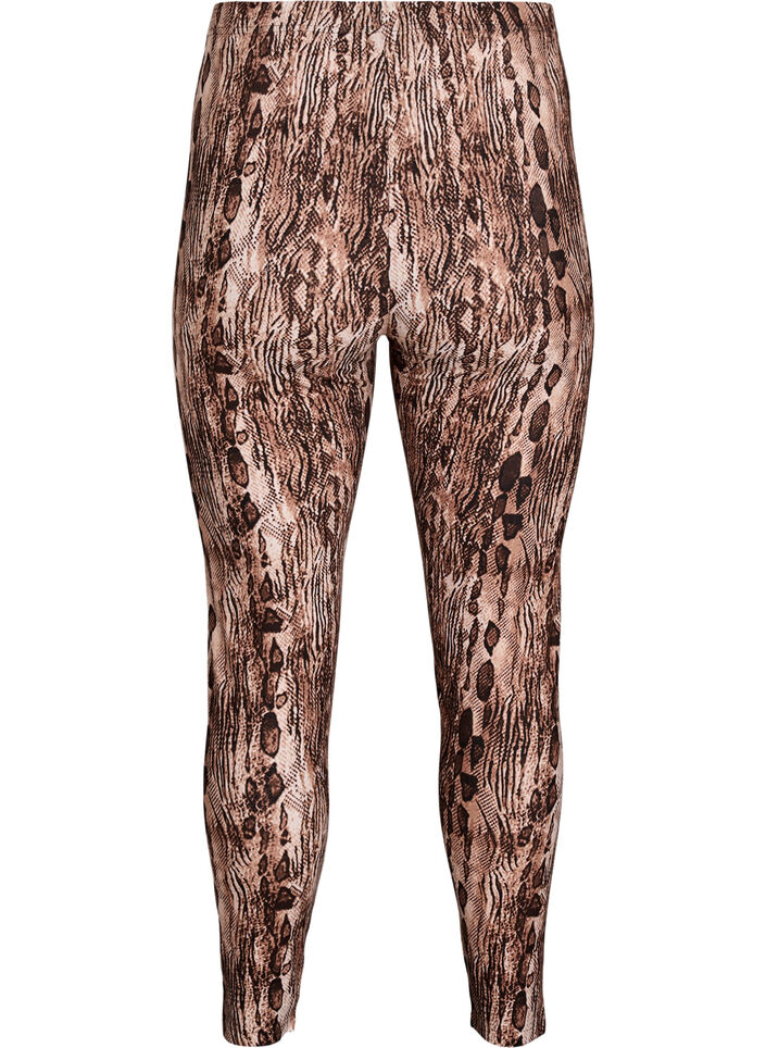 Leggings en viscose avec imprimé, Marron, Packshot image number 1