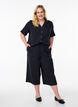 Pantalon culotte taille haute, Noir, Model image number 0