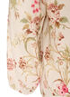 Blouse fleurie en lin et viscose &agrave; manches longues, Vanille, Packshot image number 3