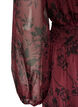Robe maxi avec imprim&eacute; floral et smocks, Bordeaux fonc&eacute;, Packshot image number 3