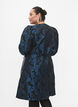 Robe portefeuille en jacquard avec manches 3/4, Black Blue, Model image number 1