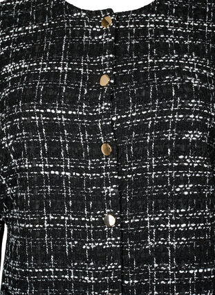 Veste bouclée avec boutons, Black/White, Packshot image number 2