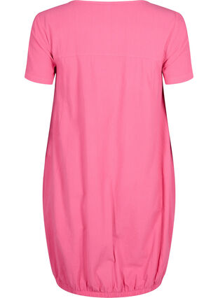 Robe en coton à manches courtes, Shocking Pink, Packshot image number 1