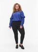 Blouse avec volants et boutons, Deep Ultramarine, Model image number 2