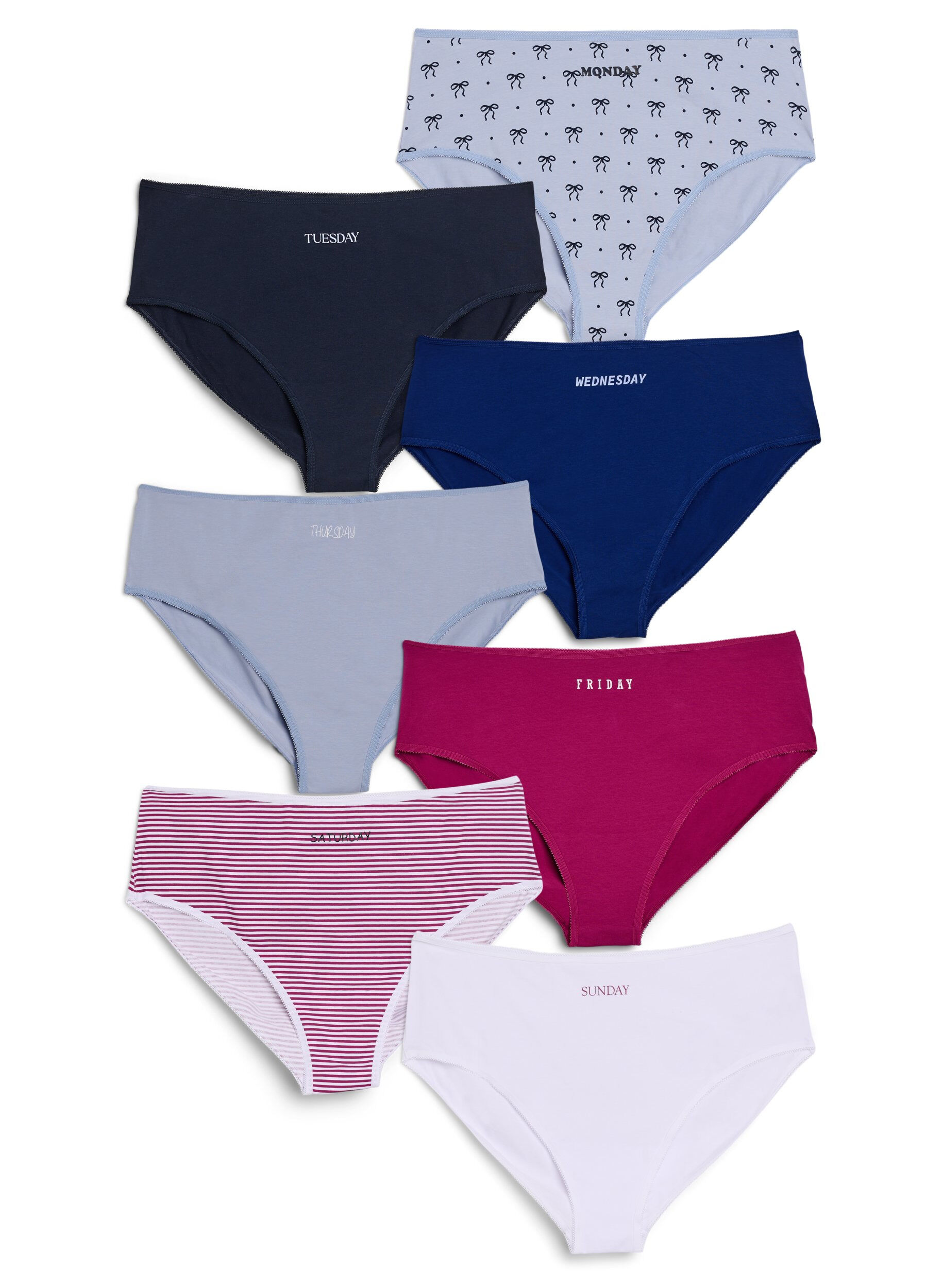 Zizzi 7-pack de culottes avec une taille standard, Bleu, Packshot image number 0
