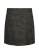 Jupe courte en boucl&eacute; avec sequins, Noir, Packshot image number 1