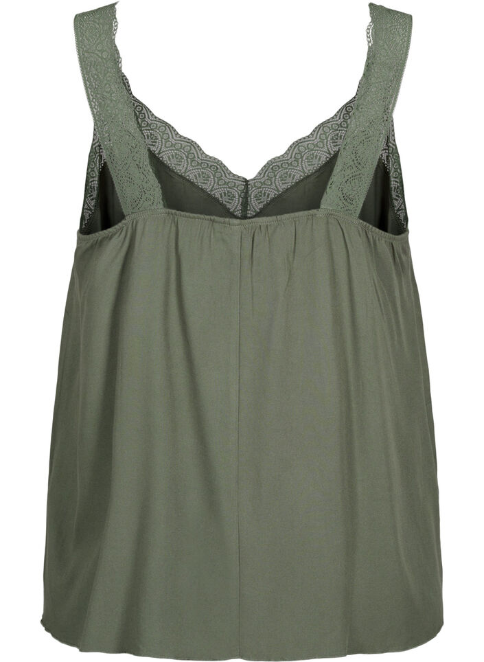 Haut en dentelle en viscose, Thyme, Packshot image number 1