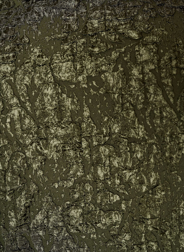 Blouse en jacquard avec des manches bouffantes et une coupe &eacute;vas&eacute;e, Vert fonc&eacute;, Packshot image number 2