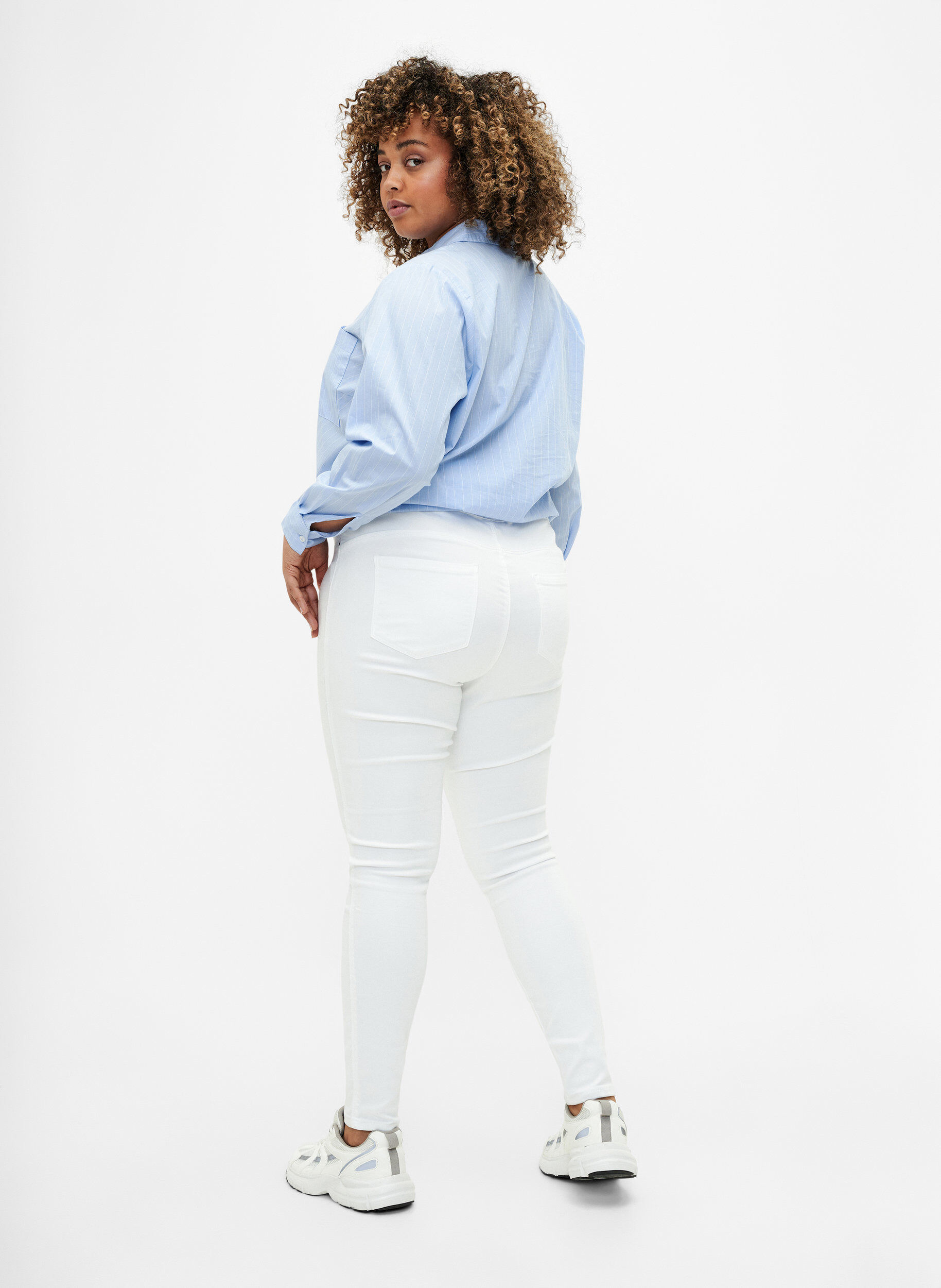 ZizziJeggings &agrave; taille haute, Blanc, Model image number 1