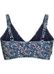 Haut de bikini &agrave; fleurs et &agrave; d&eacute;tails de jabot, Bleu p&eacute;trole, Packshot image number 1