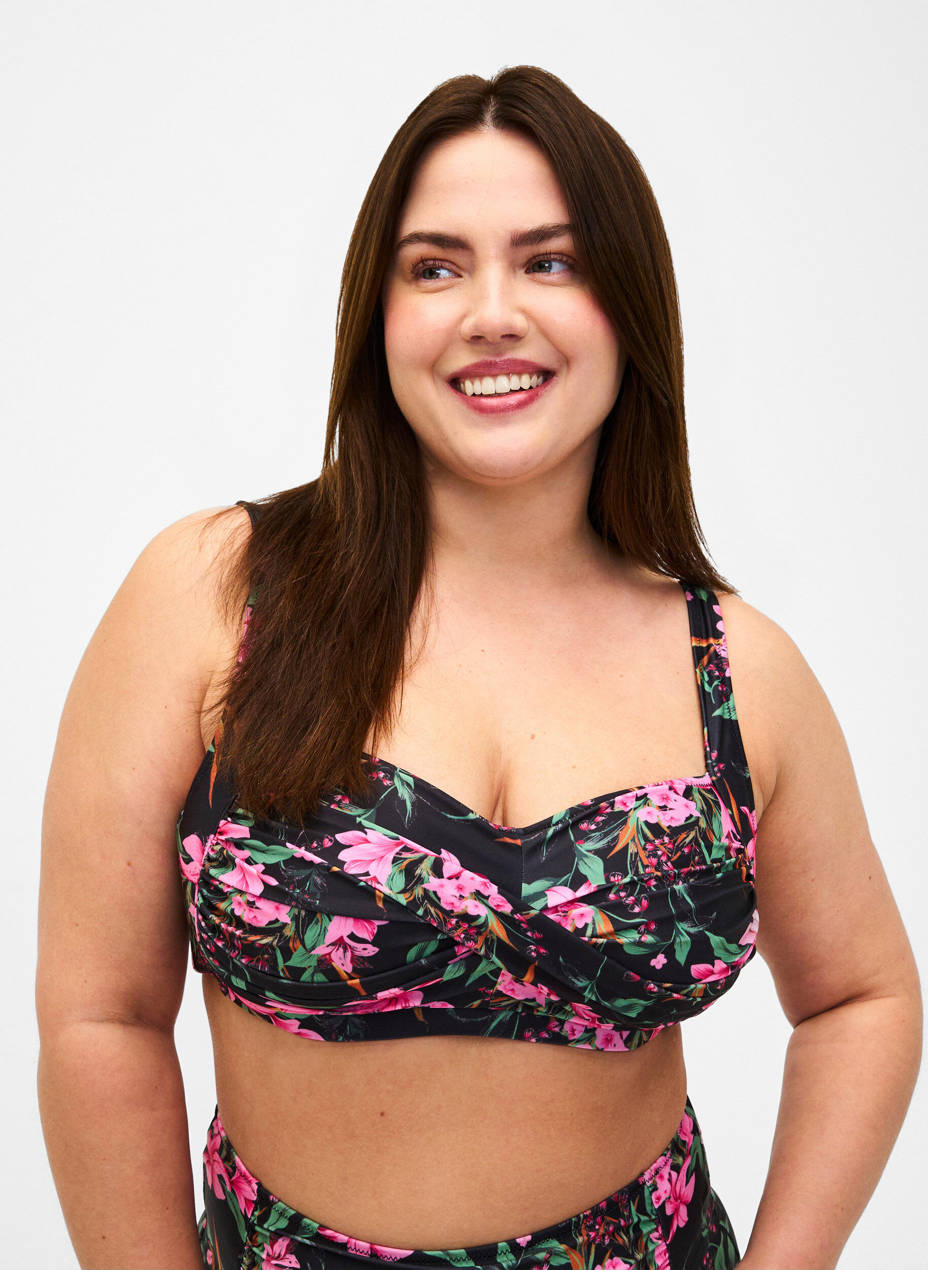 Zizzi Haut de bikini imprim&eacute;, Palm Leaf AOP, Model image number 2