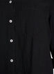 Chemise en lin et viscose avec manches 3/4, Noir, Packshot image number 2