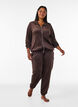 Pantalon ample en velours, Marron, Model image number 0