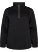 Sweat-shirt avec col montant et fermeture zipp&eacute;e, Noir, Packshot image number 0